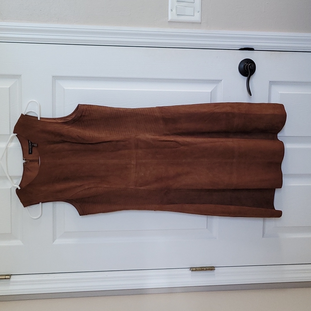White House Black Market leather dress